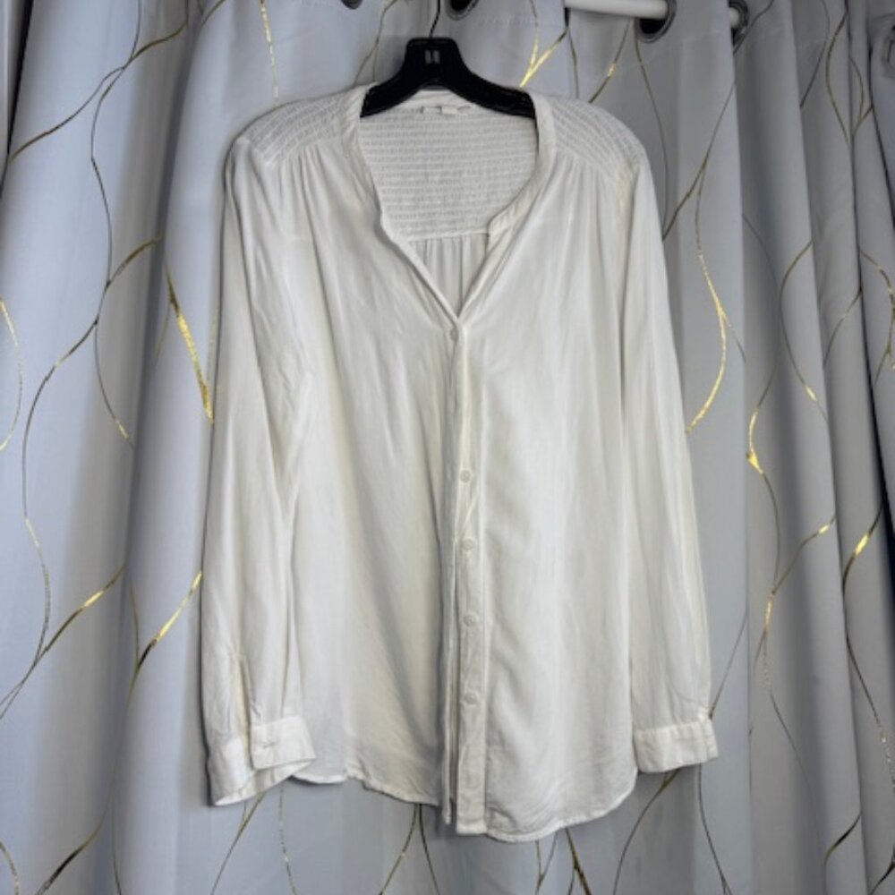 Beachlunchlounge White Button-Up Blouse – Size Large